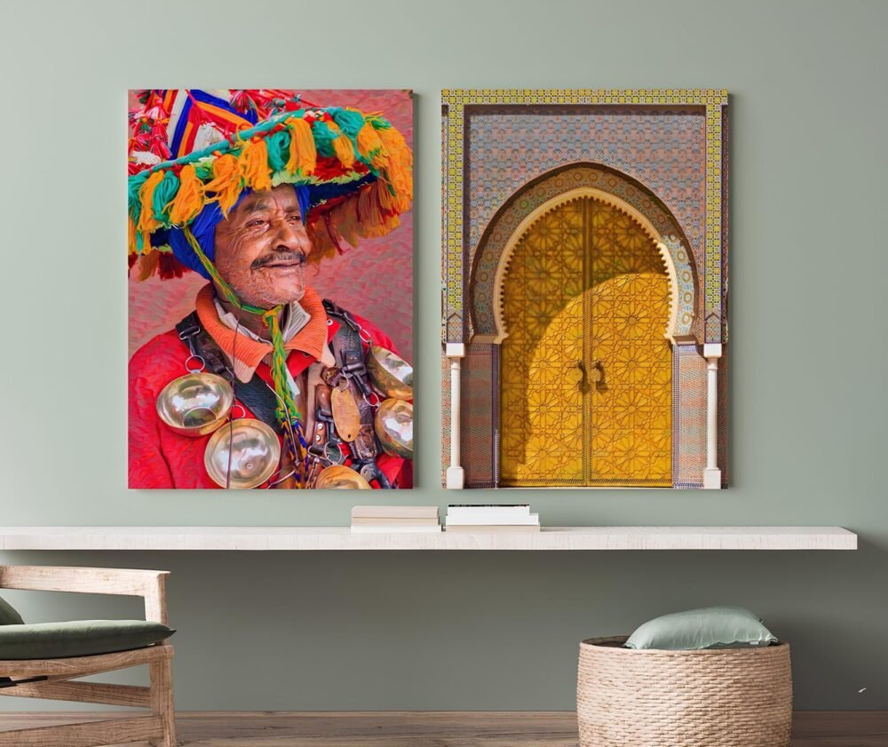 Moroccan Portrait Wall Art, Arabic Wall art