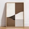 marron et beige, grande oeuvre d'art abstraite – Image 5