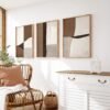 marron et beige, grande oeuvre d'art abstraite – Image 3