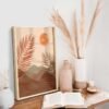 Art mural moderne du milieu du siècle, décor boho, art mural en terre cuite – Image 3
